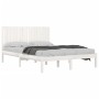 White solid wood bed frame King Size 150x200 cm by , Beds and slatted bases - Ref: Foro24-3104419, Price: 160,99 €, Discount: %