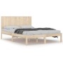 Solid pine wood bed frame 200x200 cm by , Beds and slatted bases - Ref: Foro24-3104433, Price: 156,89 €, Discount: %