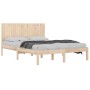 Solid pine wood bed frame 200x200 cm by , Beds and slatted bases - Ref: Foro24-3104433, Price: 156,89 €, Discount: %