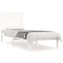 Estructura de cama madera maciza individual blanco 75x190 cm de , Camas y somieres - Ref: Foro24-3104569, Precio: 117,59 €, D...