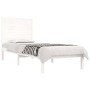 Estructura de cama madera maciza individual blanco 75x190 cm de , Camas y somieres - Ref: Foro24-3104569, Precio: 117,59 €, D...