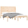 Bettgestell aus Massivholz 150x200 cm von , Betten und Lattenroste - Ref: Foro24-3104613, Preis: 160,53 €, Rabatt: %