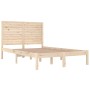 Solid pine wood bed frame 140x190 cm by , Beds and slatted bases - Ref: Foro24-3104588, Price: 141,99 €, Discount: %