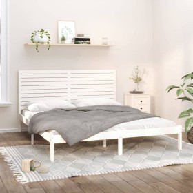 Estructura de cama madera maciza blanco Supe King 180x200 cm de , Camas y somieres - Ref: Foro24-3104624, Precio: 214,75 €, D...