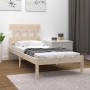 Estructura de cama madera maciza 75x190 cm de , Camas y somieres - Ref: Foro24-3104698, Precio: 72,72 €, Descuento: %