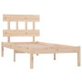 Estructura de cama madera maciza 75x190 cm de , Camas y somieres - Ref: Foro24-3104698, Precio: 72,72 €, Descuento: %