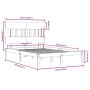 Estructura de cama doble pequeña madera maciza blanca 120x190cm de , Camas y somieres - Ref: Foro24-3104709, Precio: 117,10 €...