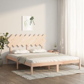 Solid pine wood bed frame 160x200 cm by , Beds and slatted bases - Ref: Foro24-3104878, Price: 127,97 €, Discount: %