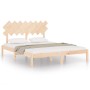 Solid pine wood bed frame 160x200 cm by , Beds and slatted bases - Ref: Foro24-3104878, Price: 126,86 €, Discount: %