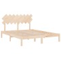 Solid pine wood bed frame 160x200 cm by , Beds and slatted bases - Ref: Foro24-3104878, Price: 126,86 €, Discount: %