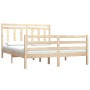 Solid wood bed frame 140x200 cm by , Beds and slatted bases - Ref: Foro24-3105295, Price: 116,99 €, Discount: %