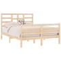 Estructura de cama madera maciza 140x190 cm de , Camas y somieres - Ref: Foro24-3105840, Precio: 118,85 €, Descuento: %