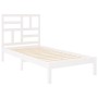 Estructura de cama madera maciza individual blanco 75x190 cm de , Camas y somieres - Ref: Foro24-3105911, Precio: 93,80 €, De...