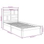 Estructura de cama madera maciza individual blanco 75x190 cm de , Camas y somieres - Ref: Foro24-3105911, Precio: 93,80 €, De...