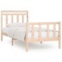 Solid pine wood bed frame 100x200 cm by , Beds and slatted bases - Ref: Foro24-3107018, Price: 123,57 €, Discount: %