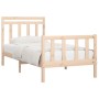 Solid pine wood bed frame 100x200 cm by , Beds and slatted bases - Ref: Foro24-3107018, Price: 123,57 €, Discount: %