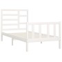 Estructura de cama madera maciza de pino blanco 100x200 cm de , Camas y somieres - Ref: Foro24-3107604, Precio: 130,21 €, Des...