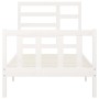 Estructura de cama madera maciza de pino blanco 100x200 cm de , Camas y somieres - Ref: Foro24-3107604, Precio: 130,21 €, Des...