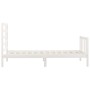 Estructura de cama madera maciza de pino blanco 100x200 cm de , Camas y somieres - Ref: Foro24-3107604, Precio: 130,21 €, Des...