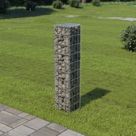 Gabion wall with galvanized steel covers 20x20x100 cm by vidaXL, fence panels - Ref: Foro24-143575, Price: 30,99 €, Discount: %