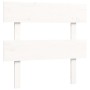 Single bed frame with white solid wood headboard by , Beds and slatted bases - Ref: Foro24-3193492, Price: 101,99 €, Discount: %