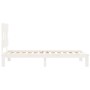 Estructura de cama con cabecero madera maciza blanco de , Camas y somieres - Ref: Foro24-3193562, Precio: 100,14 €, Descuento: %