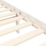 Estructura de cama con cabecero madera maciza blanco de , Camas y somieres - Ref: Foro24-3193562, Precio: 100,14 €, Descuento: %