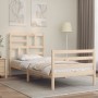 Single bed frame with solid wood headboard by , Beds and slatted bases - Ref: Foro24-3194856, Price: 98,94 €, Discount: %