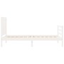 Estructura de cama con cabecero madera maciza blanco 90x200 cm de , Camas y somieres - Ref: Foro24-3195012, Precio: 123,99 €,...