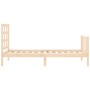 Single bed frame with solid wood headboard by , Beds and slatted bases - Ref: Foro24-3192061, Price: 92,07 €, Discount: %