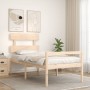 Bed for seniors with solid wood headboard by , Beds and slatted bases - Ref: Foro24-3195316, Price: 111,68 €, Discount: %