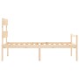 Bed for seniors with solid wood headboard by , Beds and slatted bases - Ref: Foro24-3195316, Price: 111,68 €, Discount: %