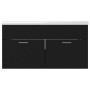 Mueble con lavabo madera de ingeniería negro de , Tocadores de baño - Ref: Foro24-3070839, Precio: 222,87 €, Descuento: %