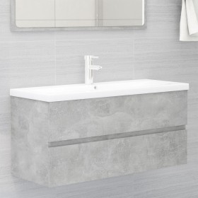 Concrete gray engineered wood cabinet with sink by , bathroom vanities - Ref: Foro24-3071661, Price: 327,84 €, Discount: %