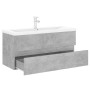 Mueble con lavabo madera de ingeniería gris hormigón de , Tocadores de baño - Ref: Foro24-3071661, Precio: 327,84 €, Descuent...