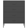 Anthracite gray steel drawer cabinet 80x35x101.5 cm by , Drawers - Ref: Foro24-336204, Price: 237,21 €, Discount: %