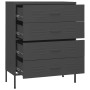 Anthracite gray steel drawer cabinet 80x35x101.5 cm by , Drawers - Ref: Foro24-336204, Price: 237,21 €, Discount: %