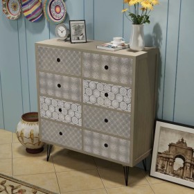 Auxiliary furniture with 8 gray drawers by , Drawers - Ref: Foro24-243392, Price: 208,99 €, Discount: %