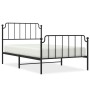 Estructura de cama con cabecero y estribo metal negro 107x203cm de , Camas y somieres - Ref: Foro24-373901, Precio: 78,14 €, ...