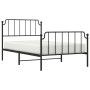 Estructura de cama con cabecero y estribo metal negro 107x203cm de , Camas y somieres - Ref: Foro24-373901, Precio: 78,14 €, ...