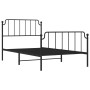 Estructura de cama con cabecero y estribo metal negro 107x203cm de , Camas y somieres - Ref: Foro24-373901, Precio: 78,14 €, ...