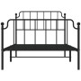 Estructura de cama con cabecero y estribo metal negro 107x203cm de , Camas y somieres - Ref: Foro24-373901, Precio: 78,14 €, ...