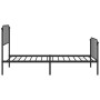 Estructura de cama con cabecero y estribo metal negro 107x203cm de , Camas y somieres - Ref: Foro24-373901, Precio: 78,14 €, ...