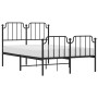 Estructura de cama con cabecero y estribo metal negro 120x200cm de , Camas y somieres - Ref: Foro24-373903, Precio: 98,37 €, ...