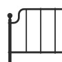 Bed frame with headboard and black metal footboard 120x200cm by , Beds and slatted bases - Ref: Foro24-373903, Price: 98,37 €...