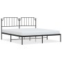 Estructura de cama con cabecero metal negro 160x200 cm de , Camas y somieres - Ref: Foro24-373890, Precio: 102,99 €, Descuent...