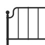 Bed frame with black metal headboard 160x200 cm by , Beds and slatted bases - Ref: Foro24-373890, Price: 102,99 €, Discount: %