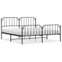 Estructura de cama cabecero y estribo metal negro 160x200 cm de , Camas y somieres - Ref: Foro24-373908, Precio: 109,07 €, De...