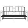 Estructura de cama cabecero y estribo metal negro 160x200 cm de , Camas y somieres - Ref: Foro24-373908, Precio: 109,07 €, De...