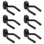 Guitar hanging supports 6 units black steel by vidaXL, guitar accessories - Ref: Foro24-70091, Price: 26,18 €, Discount: %